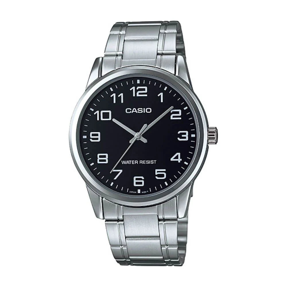 Reloj Casio MTP-V001D-1B Acero Inoxidable Esfera Negra Clásico