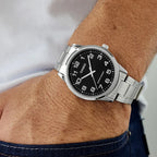 Reloj Casio MTP-V001D-1B Acero Inoxidable Esfera Negra Clásico