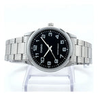 Reloj Casio MTP-V001D-1B Acero Inoxidable Esfera Negra Clásico