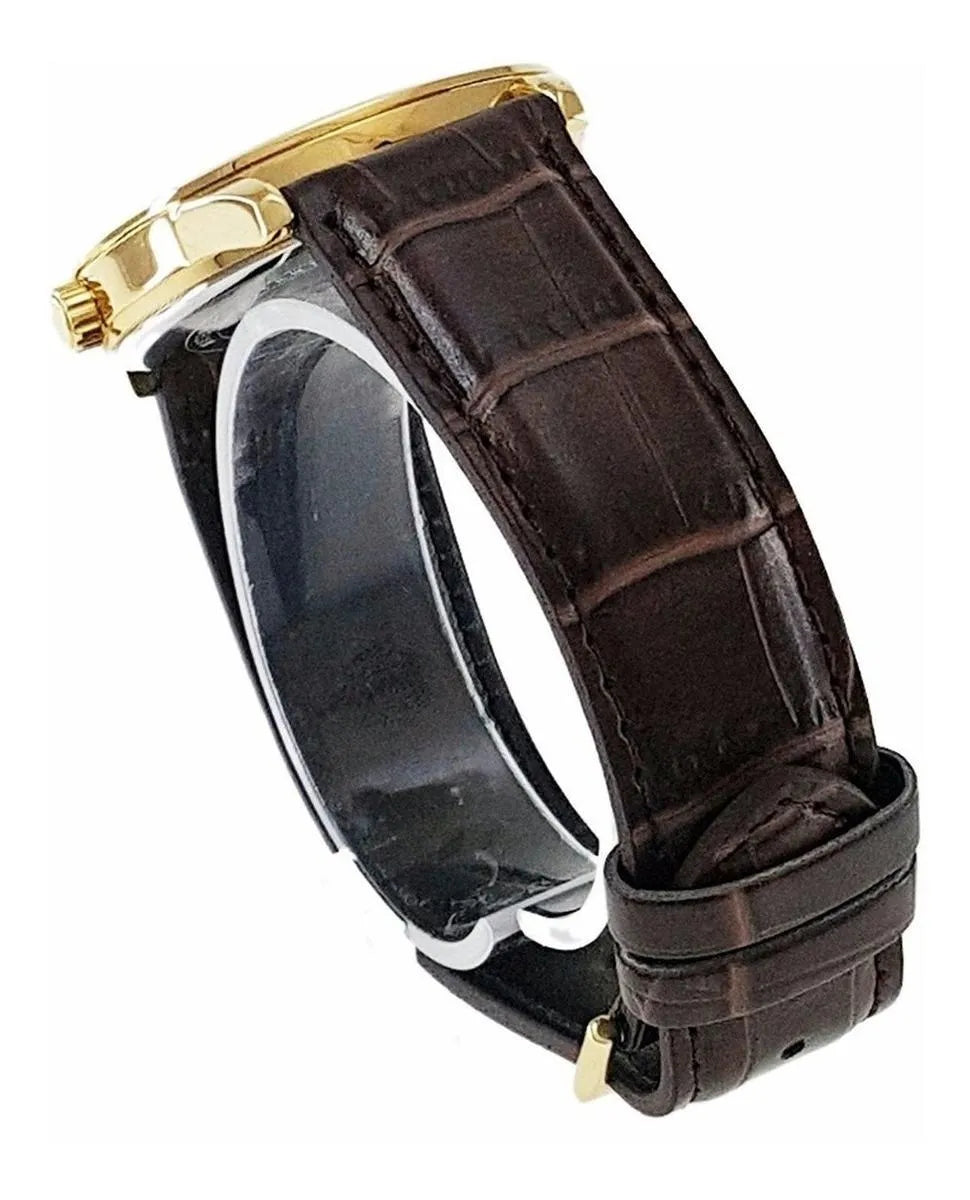 Reloj Casio MTP-V001GL-1B Dorado Correa de Cuero Café