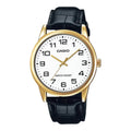 Reloj Casio MTP-V001GL-7BU Blanco Cuero Negro Dorado