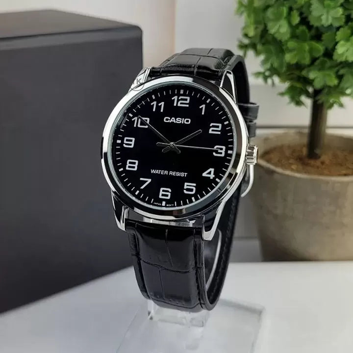 Reloj Casio MTP-V001L-1B Correa de Cuero Negro
