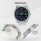 Reloj Casio MTP-V002D-1B Negro Acero