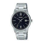 Reloj Casio MTP-V002D-1B3 Acero Inoxidable Esfera Negra Clásico Elegante