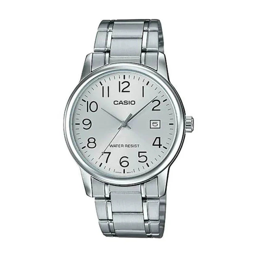 Reloj Casio MTP-V002D-7B Acero Inoxidable Esfera Blanca Clásico
