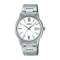 Reloj Casio MTP-V002D-7B3 Acero Inoxidable Esfera Blanca Clásico Elegante