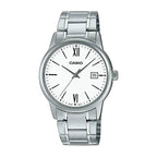 Reloj Casio MTP-V002D-7B3 Acero Inoxidable Esfera Blanca Clásico Elegante