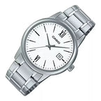 Reloj Casio MTP-V002D-7B3 Acero Inoxidable Esfera Blanca Clásico Elegante