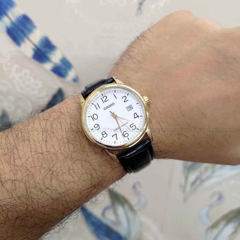 Reloj Casio MTP-V002GL-7B2 Dorado Cuero