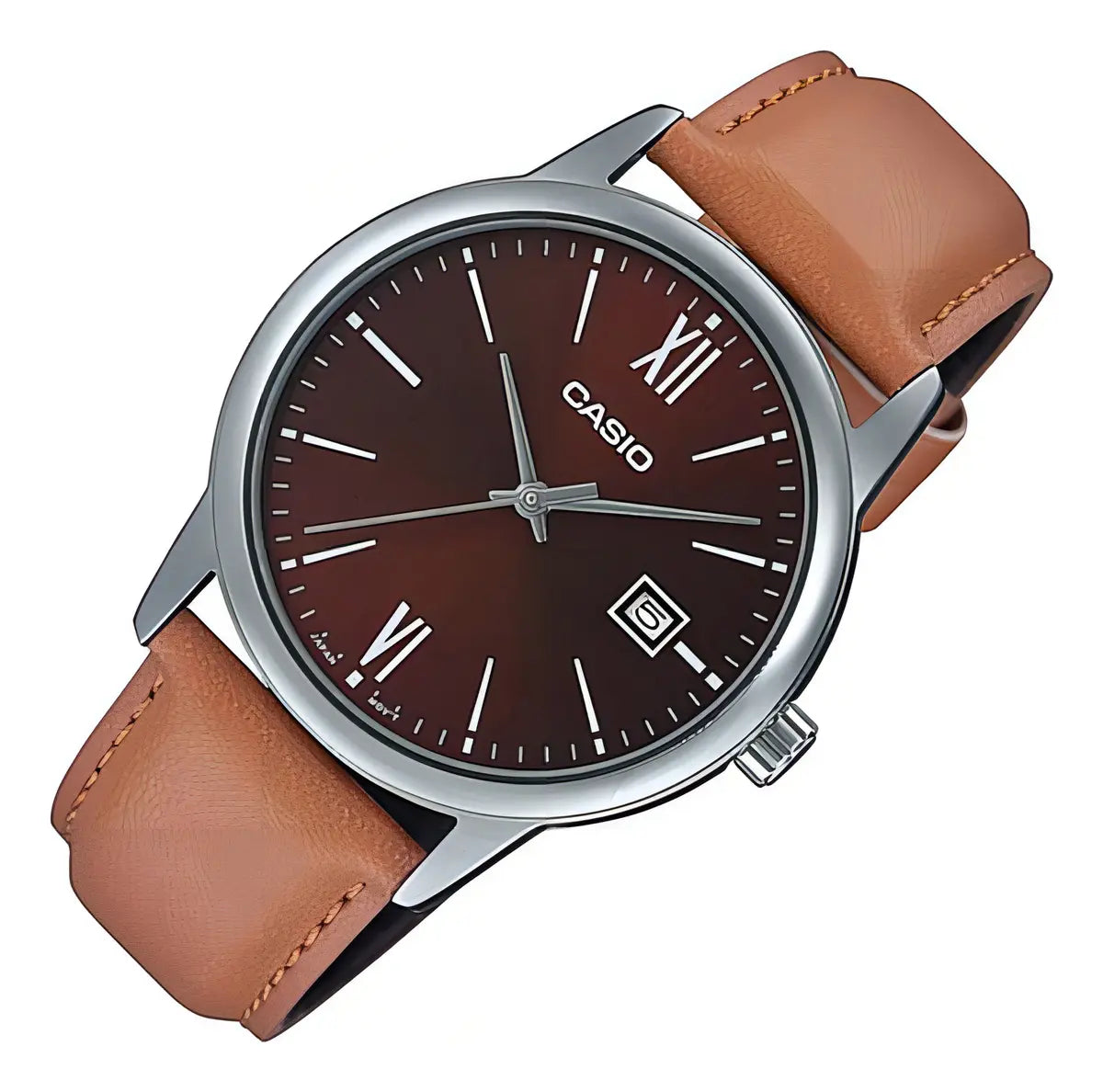 Reloj Casio MTP-V002L-5B3 Café Cuero Marrón Water Resistant