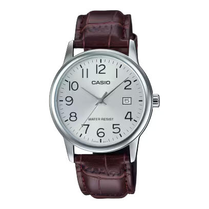 Reloj Casio MTP-V002L-7B2 Correa de Cuero Café