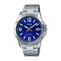 Reloj Casio MTP-V004D-2B Acero Inoxidable Esfera Azul Clásico Elegante