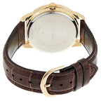 Reloj Casio MTP-V004GL-7A Dorado Correa de Cuero Café