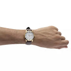 Reloj Casio MTP-V004GL-7A Dorado Correa de Cuero Café