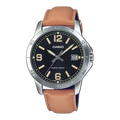 Reloj Casio MTP-V004L-1B2 Original Cuero Café Claro