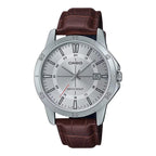 Reloj Casio MTP-V004L-7C Blanco Cuero Marrón