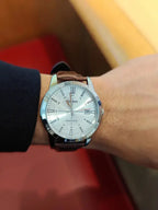 Reloj Casio MTP-V004L-7C Blanco Cuero Marrón