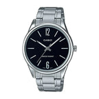 Reloj Casio MTP-V005D-1B Acero Inoxidable Esfera Negra Fecha 30M