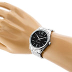Reloj Casio MTP-V005D-1B Acero Inoxidable Esfera Negra Fecha 30M