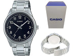 Reloj Casio MTP-V005D-1B4 Acero Inoxidable Esfera Negra 30M