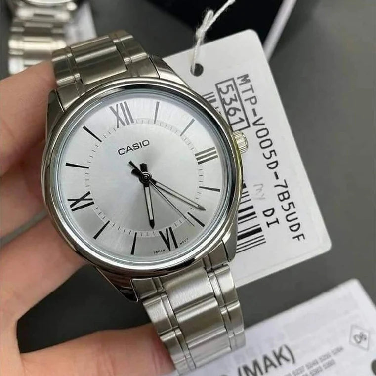 Reloj Casio MTP-V005D-7B5 Plateado Acero Water Resistant