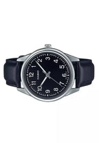 Reloj Casio MTP-V005L-1B4 Correa de Cuero Negro Esfera Negra Clásico