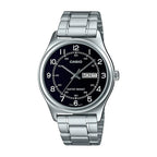 Reloj Casio MTP-V006D-1B2 Acero Inoxidable Esfera Negra Clásico Elegante