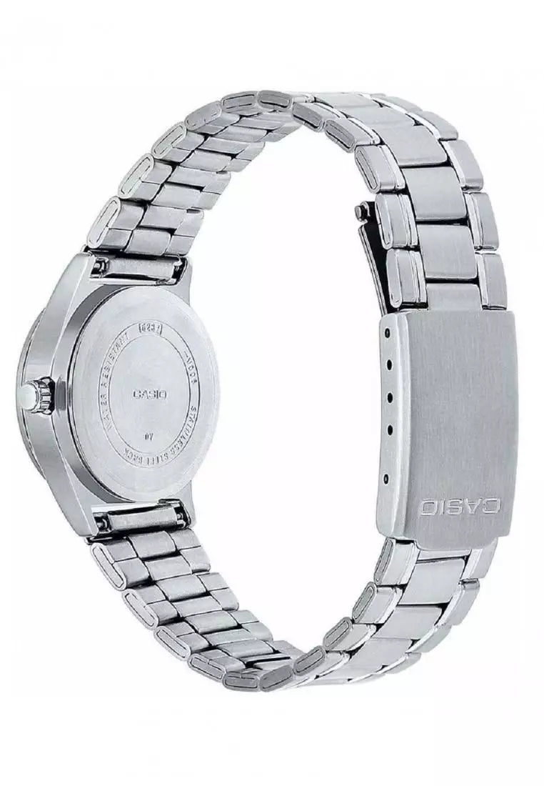 Reloj Casio MTP-V006D-1B2 Acero Inoxidable Esfera Negra Clásico Elegante