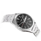 Reloj Casio MTP-V006D-1C Acero Inoxidable Esfera Negra Clásico Elegante