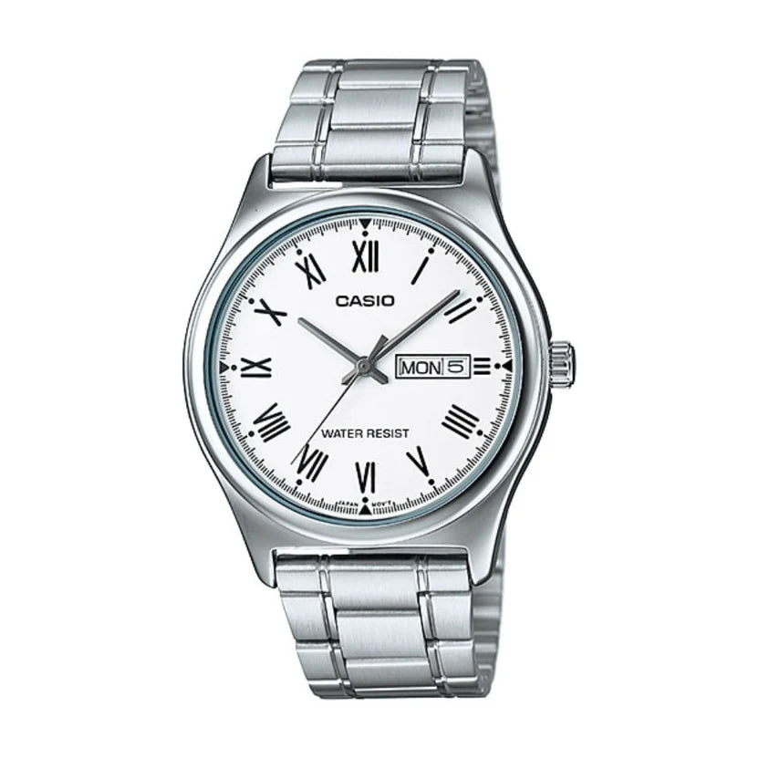Reloj Casio MTP-V006D-7B Acero Inoxidable Esfera Blanca Clásico