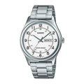 Reloj Casio MTP-V006D-7B2 Acero Inoxidable Esfera Blanca Clásico Elegante