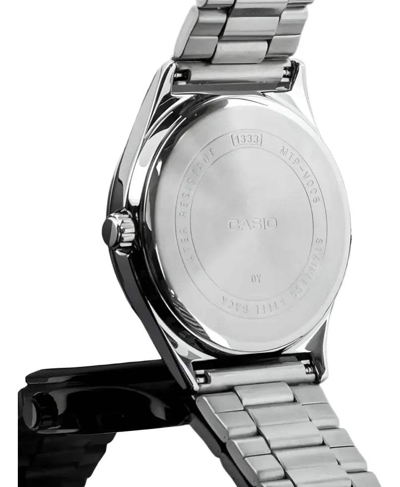 Reloj Casio MTP-V006D-7C Acero Inoxidable Plateado Fecha 30M