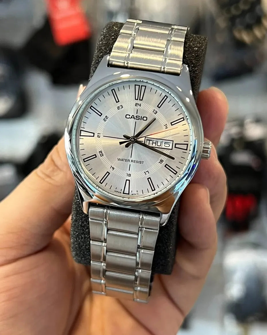 Reloj Casio MTP-V006D-7C Acero Inoxidable Plateado Fecha 30M