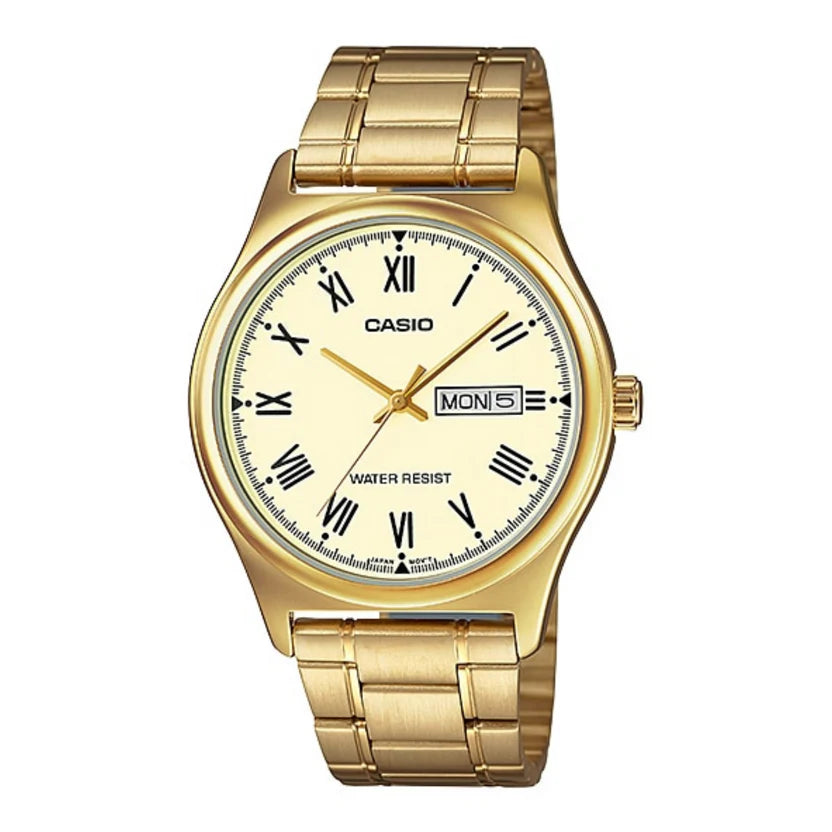 Reloj Casio MTP-V006G-9B Dorado Acero Inoxidable Fecha 30M