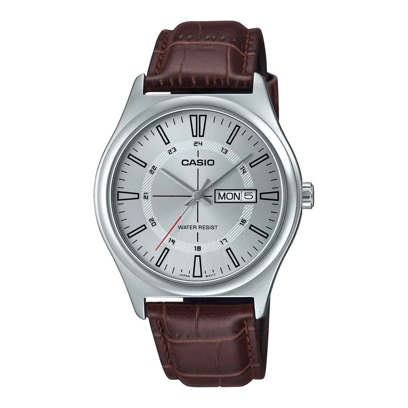 Reloj Casio MTP-V006L-7CUDF Cuero Día Fecha