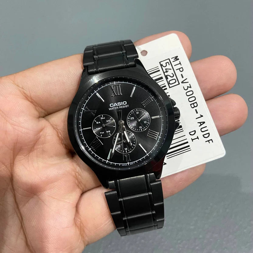 Reloj Casio MTP-V300B-1AUD Negro Acero Water Resistant