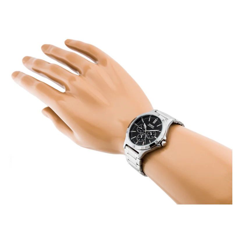 Reloj Casio MTP-V300D-1A Negro Acero Water Resistant