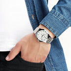 Reloj Casio MTP-V300D-7A Acero Inoxidable Esfera Blanca Multifunción