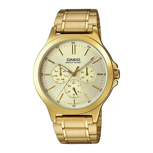 Reloj Casio MTP-V300G-9AUDF Dorado Día Fecha 24 Horas