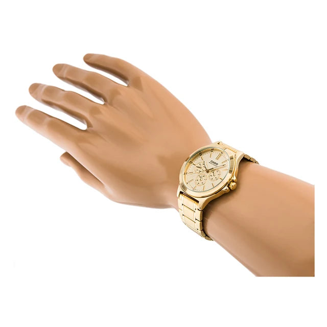 Reloj Casio MTP-V300G-9AUDF Dorado Día Fecha 24 Horas