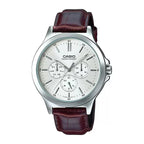 Reloj Casio MTP-V300L-7AUDF Cuero Día Fecha 24 Horas