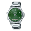 Reloj Casio MTP-VC01D-3E Acero Inoxidable Esfera Verde Clásico Elegante
