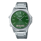 Reloj Casio MTP-VC01D-3E Acero Inoxidable Esfera Verde Clásico Elegante