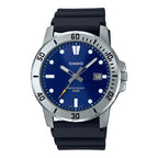 Reloj Casio MTP-VD01-2EV Esfera Azul Correa Resina Fecha 50M