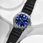 Reloj Casio MTP-VD01-2EV Esfera Azul Correa Resina Fecha 50M