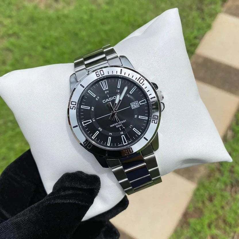 Reloj Casio MTP-VD01D-1CVUDF Negro Acero Inoxidable 50M