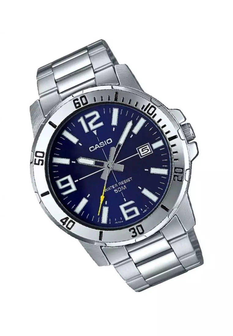 Reloj Casio MTP-VD01D-2BV Acero Inoxidable Azul Fecha 50M