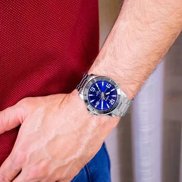 Reloj Casio MTP-VD01D-2BV Acero Inoxidable Azul Fecha 50M