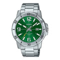Reloj Casio MTP-VD01D-3BV Acero Inoxidable Esfera Verde Fecha 50M
