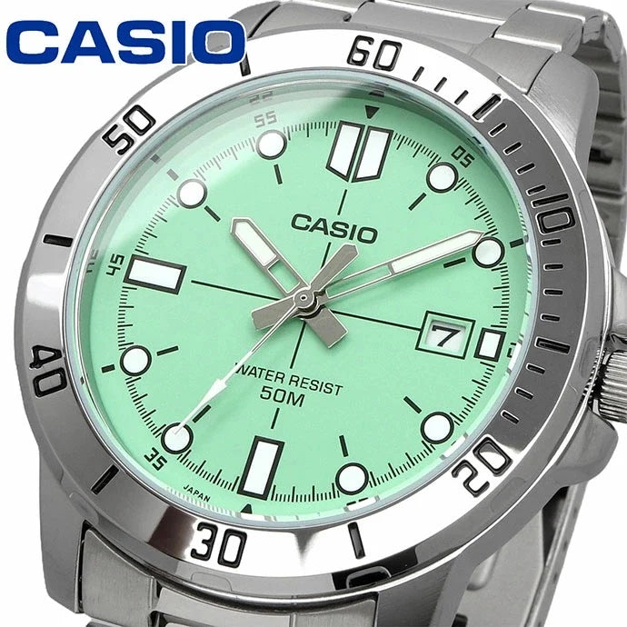 Reloj Casio MTP-VD01D-3E1VUDF Acero Inoxidable Fecha 50M